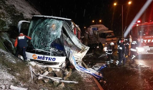 Giresun'a giden otobüs kaza yaptı: Kaptan Şahin Çayan hayatını kaybetti