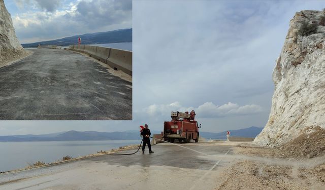 Burdur Yeşilova Kayadibi Doğanbaba yolunda trafik açıldı