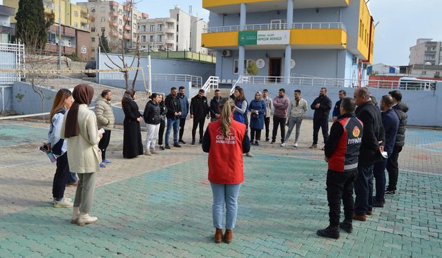 Silopi Gençlik Merkezi'nde deprem ve yangın tatbikatı