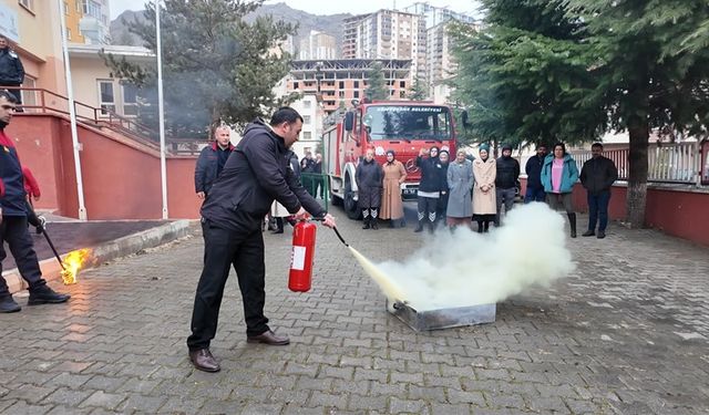 Gümüşhane Belediyesinden yangınlara karşı bilinçlendirme çalışmaları