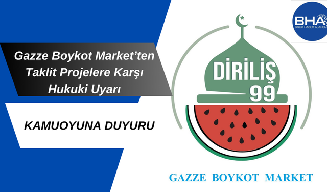 Gazze Boykot Market’ten taklit projelere karşı hukuki uyarı