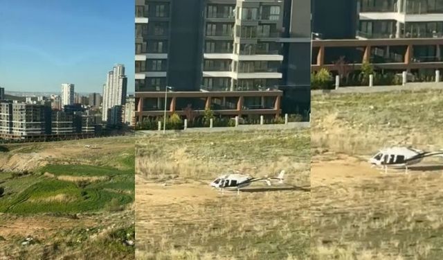 Ankara’da mahalle arasına inen gizemli helikopter araştırılıyor!
