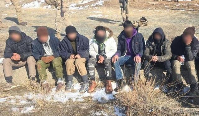Arpaçay'da 7 düzensiz göçmen yapılan operasyonla yakalandı