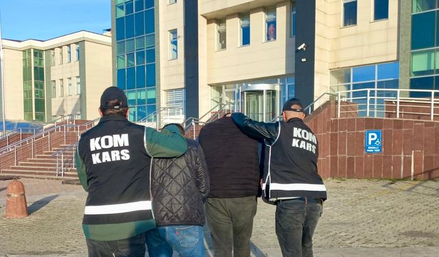 Kars'ta 9 yıl hapis cezası bulunan abi kardeş yakalandı