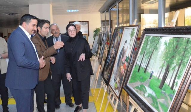 Sarıkamış'ta resim sergisi ilgi gördü