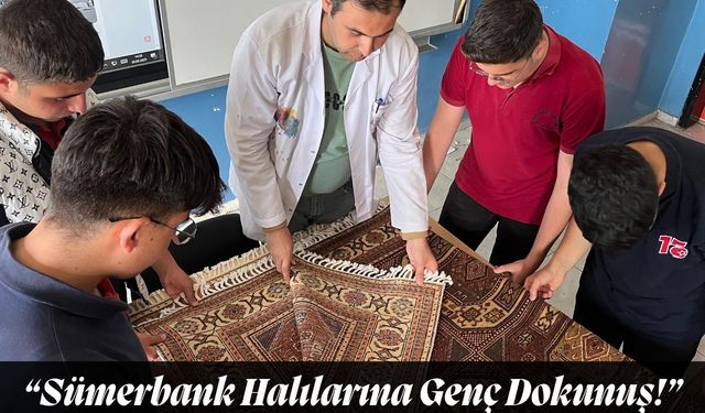 Kars’ta gençlerden kültürel hazineye can! “Sümerbank Halılarına Genç Dokunuş!”