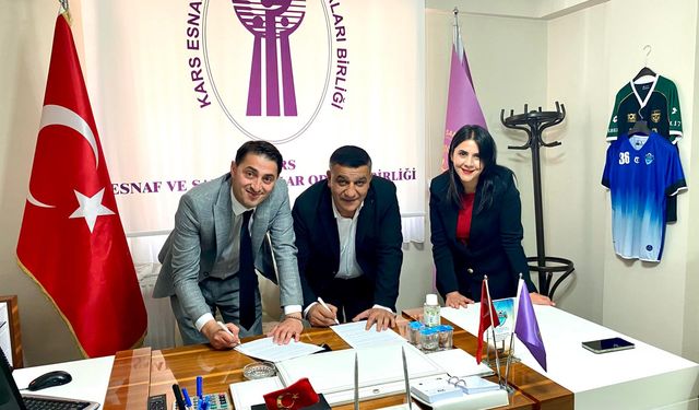 Kars'ta TESK ve Şekerbank iş birliği kapsamında imza töreni düzenlendi