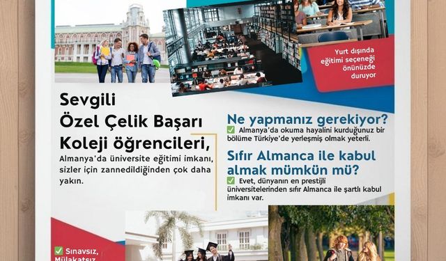 Kars Özel Çelik Başarı Koleji ile yurt dışında üniversite fırsatı!