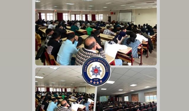 Kars Emniyeti’nden üniversite öğrencilerine uyuşturucuyla mücadele eğitimi