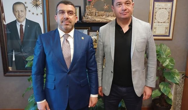 Azerbaycan Kars Başkonsolosu Zamin Aliyev'den Milletvekili Çalkın'a TBMM'de ziyaret