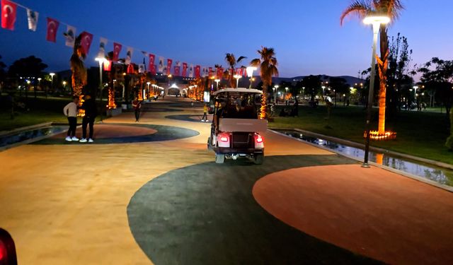 Eyyübiye Millet Bahçesi'nde golf araçları hizmete sunuldu
