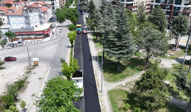 Isparta Gölcük Caddesi asfaltlanıyor