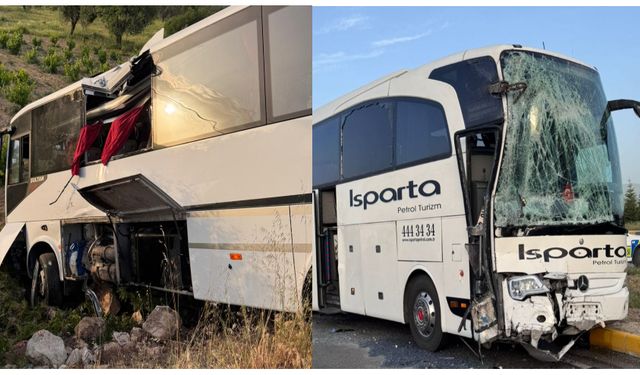 Isparta-Afyon arasında korkutan kaza: 28 yaralı