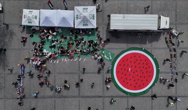 İstanbul’da kadınlardan Gazze’ye destek eylemi...