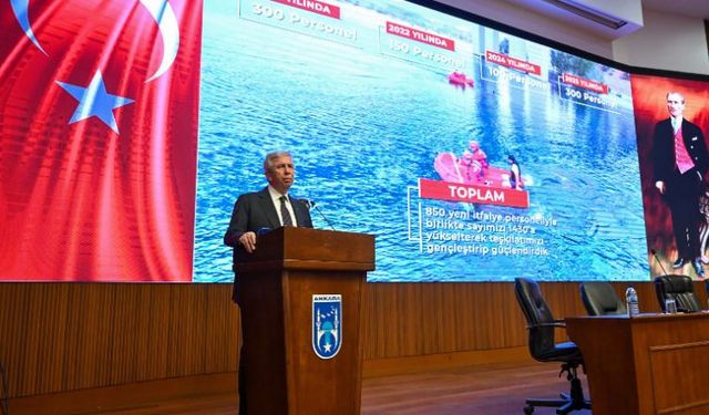Mansur Yavaş 300 yeni itfaiye personeli ile bir araya geldi