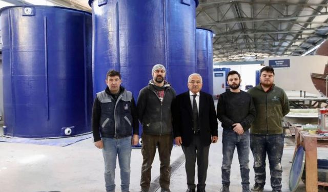 Ordu Büyükşehir'in ürettiği su depoları kırsal mahalelerde yerini alıyor