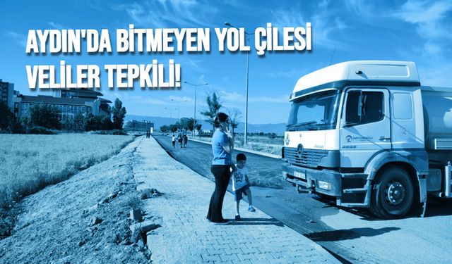 Aydın'da bitmeyen yol çilesi: Veliler tepkili!
