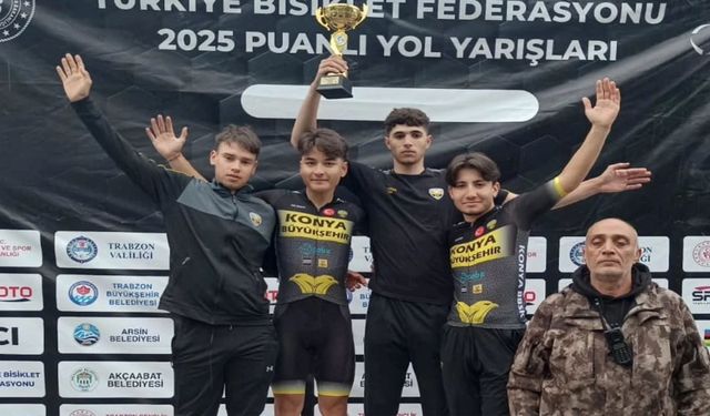 Konya Belediyespor bisiklet takımı Trabzon’da 4 madalya kazandı