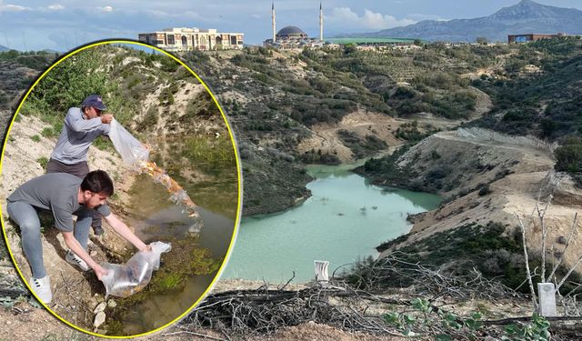 MAKÜ'de ekolojik yaşam alanındaki gölete bin balık bırakıldı