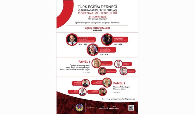Türk Eğitim Derneği’nden VI. Uluslararası Eğitim Forumu: “Öğrenme Mühendisliği” Ankara’da masaya yatırılacak