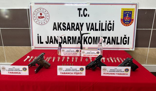 Aksaray’da zehir tacirine darbe: Silah ve metamfetamin ele geçirildi