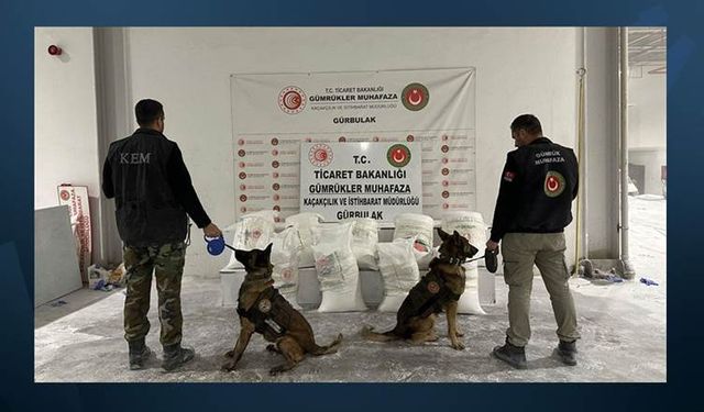 Ağrı’da 1 ton yasaklı madde ele geçirildi!