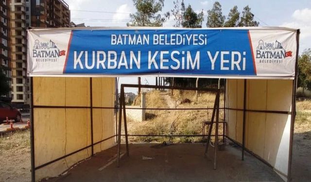 Batman’da kurban kesim yerleri netleşti