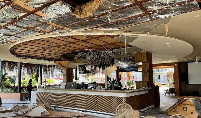 Fethiye'de restoranda tavan çöktü: 1'i çocuk 5 turist yaralı