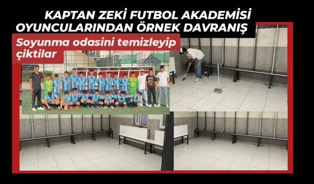 Kaptan Zeki Futbol Akademisi oyuncularından örnek davranış