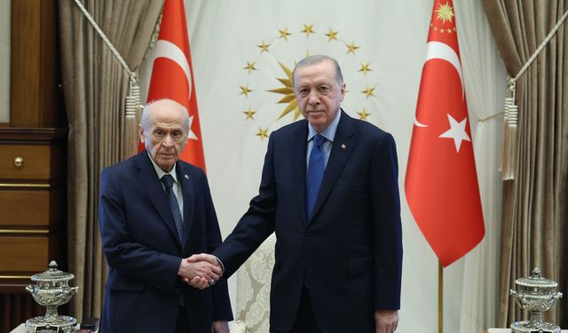Erdoğan, MHP Genel Başkanı Bahçeli’yi Beştepe’de kabul etti