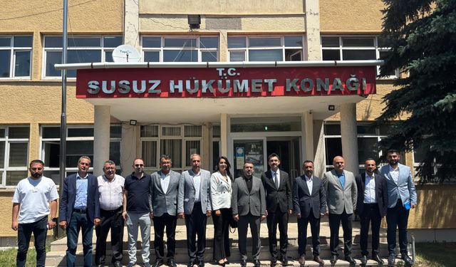 AK Parti Kars Milletvekili Adem Çalkın'dan Susuz Kaymakamı Muhammed Emin Tutal’a hayırlı olsun ziyareti
