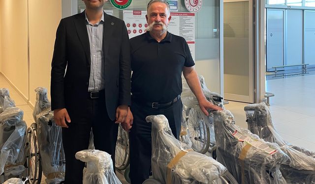 Almanya’daki gurbetçilerden Çay’a 15 adet engelli aracı