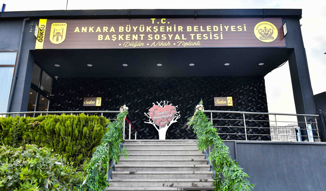 Ankara Büyükşehir Belediyesi'nden ücretsiz düğün salonu