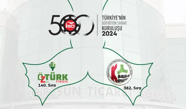 Giresun'un iki firması ISO ikinci 500 arasına girdi