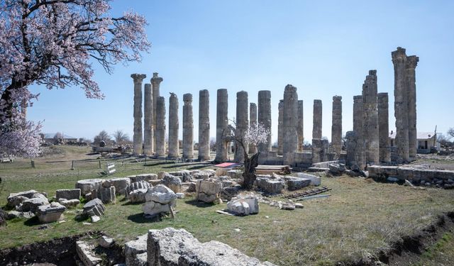Uzuncaburç Antik Kenti'nde 1600 Yıllık Terazi takımı ve ağırlıklar gün yüzüne çıkarıldı