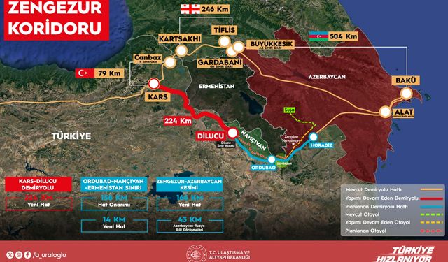 Bakan Uraloğlu: Kars-Iğdır-Aralık-Dilucu Demiryolu Hattı'nın temeli 22 Ağustos'ta atılacak