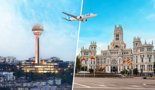 AJet Ankara’yı İspanya’ya bağlıyor: Başkent’ten İspanya’ya uçan ilk hava yolu