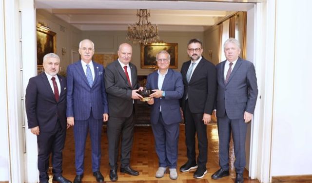 ATO Başkanı Baran ve heyetinden İtalya Büyükelçisi Marrapodi'ye ziyaret
