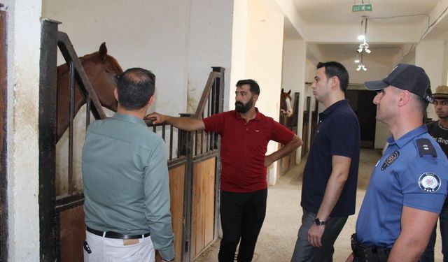 Selim Kaymakamı Semiz'den at çiftliğine ziyaret