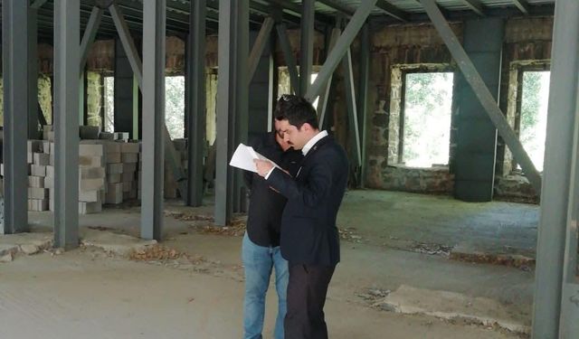 Kaymakam Muhammed Emin Tutal, Yeni Hükümet Konağı restorasyon projesini yerinde inceledi