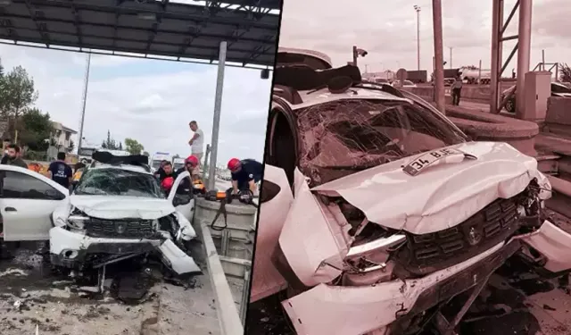 Otoyol gişesinde feci kaza: 1 ölü, 4 yaralı