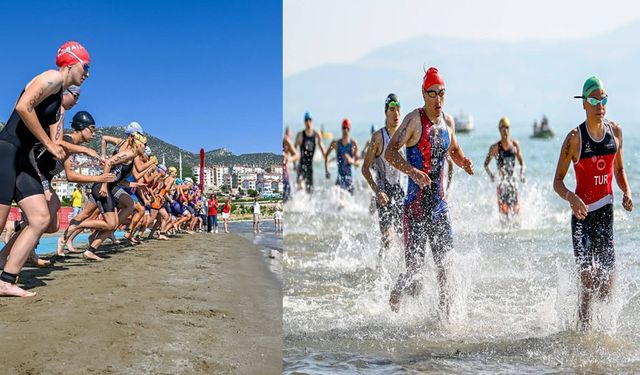 Eğirdir’de nefes kesen triatlon heyecanı