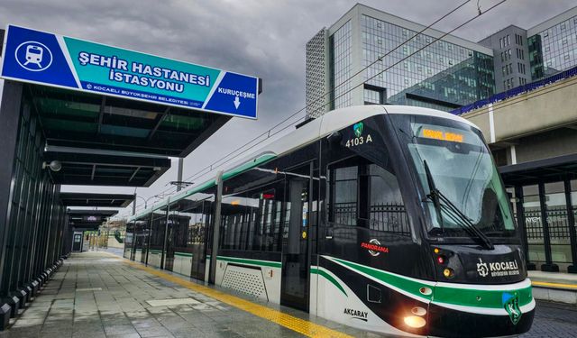 Kocaeli Şehir Hastanesi tramvay hattı rekor kırdı