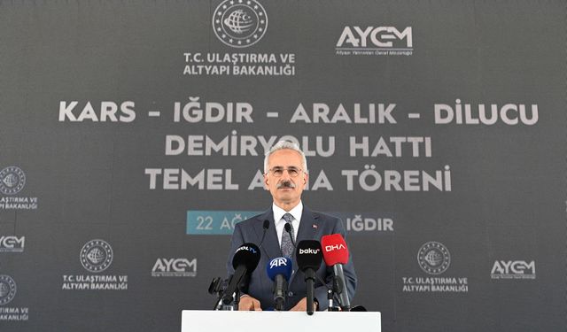 Kars-Iğdır-Aralık-Dilucu Demiryolu Hattının temeli atıldı!