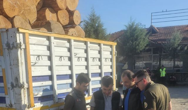 Beypazarı Orman İşletme Müdürlüğü’nden tomruk taşımacılığına mobil denetim