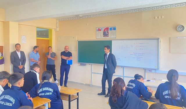 Kaymakam Enis Aslantatar'dan Sarıkamış Spor Lisesi’ne ziyaret