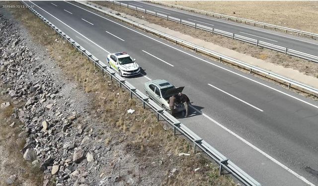 Kars’ta drone destekli trafik denetiminde ehliyetsiz sürücü yakalandı