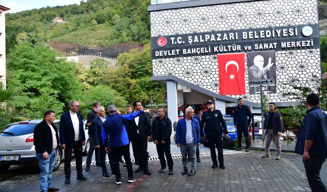 Trabzon Valisi Yıldırım Şalpazarı Sel Bölgesinde