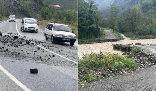 Giresun’da sel ve heyelan: Mahsur kalan 10 kişi kurtarıldı