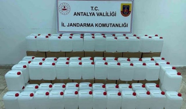 Antalya'da 500 litre kaçak alkol ele geçirildi